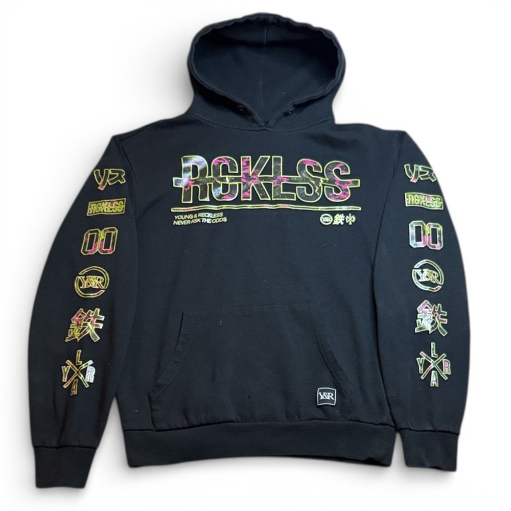 Young & Reckless Black Graphic Hoodie